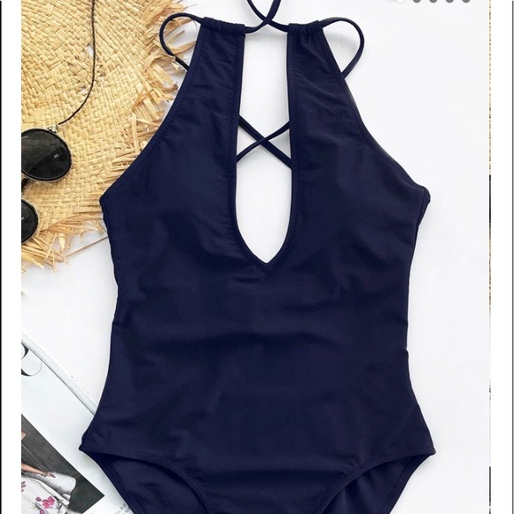 Broken Ocean One-piece multi-way Swimsuit - Picture 1 of 7